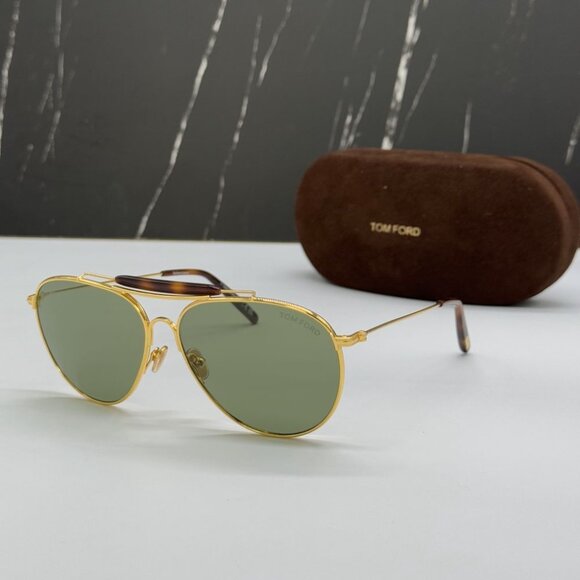 NEW TOM FORD TF995 30N UNISEX GREEN AVIATOR SUNGLASSES TOM FORD RAFAEL-02 - Picture 2 of 9